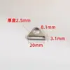 Hebilla Triángulo de Acero Inoxidable para Ropa y Bolsos, Hebilla de Correa Ajustable para Equipaje, Accesorios de Hebillas de Metal, Regalo, Estilo Lujo Ligero