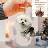 Llavero Colgante de Perro Blanco Cuadros Acrílico Plano 2D Nuevo Producto Transfronterizo
