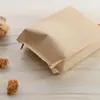 Bolsa de papel acanalado en blanco al por mayor de fábrica Película Kraft bolsa para empaque de snacks anti-aceite stock general bolsa para empaque de alimentos