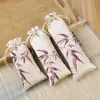 Saquinho Vintage Bolsa Vazia Brocado Porta-Pente com Cordão Bolsa de Armazenamento para Pente de Madeira Bolso com Cordão para Pente de Chifre Bolsa de Veludo