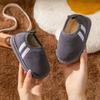 Sapatos de chão para crianças forrados com fleece à prova de frio para bebê, internos antiderrapantes, para meninos e meninas, sapatos de inverno quentes com acolchoamento de algodão, casa, fleece polar