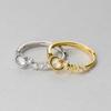 Anillo de plata de ley S925 Nalan con diseño de estrella de diamantes, estilo fresco y dulce, R02248