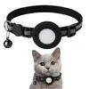 Amazon Más Vendido Transfronterizo Collar para Gato Airtag con Cascabel, Collar de Silicona con Huella Reflectante, Collar de Posicionamiento Anti-Pérdida