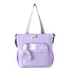 Bolsa para Matrícula, Bolso de Hombro de Gran Capacidad para Clases, Bolso Cruzado Juvenil Estilo Coreano para la Escuela, Bolso Tote de Nylon con Color Contrastante para Tutorías