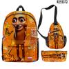 Temporada de Regreso a Clases Mochila Personas de Palo de Madera y Bestia Marina Tungtungtung Mochila Estuche para Lápices Bolso de Hombro Juego de Tres Piezas Mochila