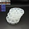 Caja de Almacenamiento Transparente Redonda Zihex de 8 Compartimentos Caja Transparente de Plástico PP Caja para Piezas de Embalaje de Juguetes de Pesca DIY Joyería