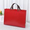 Bolsa no tejida con recubrimiento de película blanca en stock bolsa para ropa de educación escolar y formación bolsa no tejida en stock logo impreso