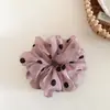 Scrunchie de Rede Grande com Bolinhas Estilo Coreano, Suave, com Toque de Luxo, Prendedor de Cabelo Estiloso, Acessório de Cabelo Elástico, Novo Modelo