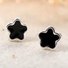 3346 Pendientes de Botón Estilo Japonés Coreano Sencillos Elegantes Flor Mori Gota de Resina Fresca Estrella de Cinco Puntas Joyería de Oreja Distintiva para Mujer