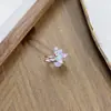 Anel Aberto Borboleta Gradiente Esmaltado Estilo Conto de Fadas Personalizado Irregular Moda Luxo Leve Joias de Alta Qualidade