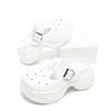 Nuevos Zapatos de Agujeros Sandalias de Verano para Mujer con Suela Gruesa Aumentada Antideslizantes EVA para Exterior Transpirables Desodorantes Mary Jane Baotou Drag