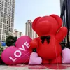 Expositores Infláveis Decorativos para Shoppings para Pontos de Foto, Decorações Infláveis de Rosas, Modelos Criativos de Desenho Animado em Formato de Coração que Chamam a Atenção