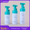 Novo frasco de espuma redondo reto 100ml150ml frasco de mousse de limpeza frasco de limpador facial de aminoácidos frasco de espuma desinfetante para as mãos
