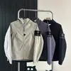 Chaqueta de Piedra Transfronteriza para Hombre Primavera y Otoño Ropa de Trabajo Funcional Americana Chaqueta con Capucha Chaqueta Cortavientos