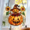 Chapéu de Bruxa Mágico de Abóbora de Halloween Transfronteiriço Pingente Acrílico 2D Decoração de Janela Pendurado na Varanda Decoração de Halloween