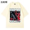 EBay Comercio Exterior Camiseta Estilo Hong Kong Manga Corta Verano Suelta Casual Ins Combinable Hip-hop Manga Cinco Puntos Top Ropa Venta al por Mayor