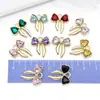 Accesorios de joyería dorados con mariposas coloridas de pedrería, dulces y lindos, para pulseras, pendientes y colgantes hechos a mano para DIY, venta al por mayor