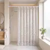 Cortina de Chuveiro para Banheiro de PEVA Impermeável e à Prova de Mofo, Transparente, Espessa, Separação Úmido/Seco, Magnética, Sem Furos