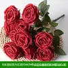 Flores Artificiales Rojo Borgoña Materiales de Flores Rosas Artificiales Flores Falsas Boda Salón de Bodas Decoración del Hogar Flores Artificiales al por Mayor