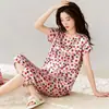 Pijama para mujer Tallas M-5XL, de manga corta, pantalón corto, verano, corte holgado, talla grande, conjunto casual para estar en casa, para mujeres de mediana edad y mayores, adecuado para usar tanto en interiores como en exteriores