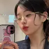 Gafas Hou sin Marco para Mujer, Mismo Estilo que Liu Haocong, Las Gafas sin Marco se Pueden Combinar con Gafas de Prescripción, Zhang Yuanying Usa Prescripción