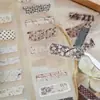 Cinta troquelada Yanji PET, Serie de Colores Tejidos, Aspecto de Tela Mate, Pegatinas Reutilizables para Decoración de Diarios DIY, 6 Diseños