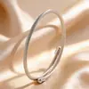 Pulseira Minimalista Transfronteiriça de Aço Inoxidável para Mulheres, Toque de Alto Padrão, Pulseira Aberta de Fio de Aço Não Desbota, Pulseira de Aço Titânio