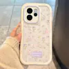 Adecuado para funda de teléfono móvil Vivos50, Protección integral anticaídas, Vivos50Promini, Estilo femenino fresco y simple, Diseño floral morado fresco