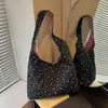 Bolsa de pana casual estilo coreano de gran capacidad para mujer, bolso de mano 2026, nuevo estampado de estrella, bandolera individual para el hombro