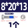 Tornillos de Acero Inoxidable 304 de Cabeza Baja Antiaflojamiento y Antichoque para Pegamento, Cabeza Delgada, Pegamento Azul Interno Torx M2M3-M8