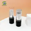 Tubo de Batom Plástico Shanyi Tubo Vazio de Alto Padrão 3g Boca Redonda Plana Tubo de Batom Galvanizado Material de Embalagem Cosmética