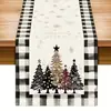 Decoração de Mesa de Cozinha para Feriado de Natal Impressa Transfronteiriça Tapete Resistente ao Calor Toalha de Mesa para Ambiente de Restaurante