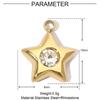Concha chapada en oro al vacío cruz acero titanio diy colgante pequeño femenino caballito de mar estrella acero inoxidable joyería pulsera colgante