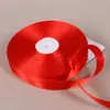 Cinta roja brillante cinta de seda cinta de satén banderín rojo para coche regalo presente horneado flor embalaje boda
