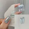 Nuevo arte de uñas polvo de luna rojo popular brillo aurora joyería para uñas plata súper brillante polvo de espejo mágico venta al por mayor transfronteriza