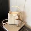 Bolso de Cubo Portátil Popular de Moda Bolso de Hombro Ins de Corea del Sur Versátil Verano 2024 Bolso Cruzado de Gama Alta Bolso de Mujer