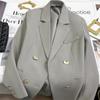 Blazer Casual de Comercio Exterior para Mujer 2026 Estilo Nuevo con Botones Metálicos, Diseño Coreano, Chaqueta de Traje Pequeña de Comercio Exterior para Mujer