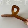 Nuevo Clip de Tiburón de Gelatina Coreano Ins Color Morandi Curvo Clip para el Pelo de Baño Pasador Clip