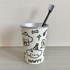 Linda Taza para Cepillo de Dientes de Acero Inoxidable 304 con Diseño Creativo de Gato y Perro, Anticaídas y Resistente a Impactos, para Uso Familiar