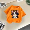 Camisetas de Algodão de Manga Curta para Meninos e Meninas de Verão 2026 Novos Tops Estilosos Infantis de Meia Manga com Estampa de Desenho Animado Transfronteiriço