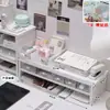 Suporte de Mesa Elevado para Computador com Gaveta Tipo Notebook Artefato para Dormitório para Temporada de Abertura Mesa Necessária para Estudante Rack de Armazenamento