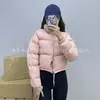 Jaqueta Puffer Putian Beijia Original Pura 1984 Curta Brilhante Gola Alta Feminina Inverno Moda de Rua Casaco Puffer