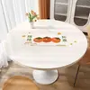 Toalha de Mesa Redonda Impermeável e à Prova de Óleo Sem Lavar Pvc Vidro Macio Tapete de Mesa Redonda Luxo Acessível Mesa de Jantar de Alto Nível Tapete de Mesa de Centro