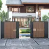 Liga de Auto-Construção Casa Villa Porta Aço Inoxidável Plástico Madeira Porta de Pátio Ferro Madeira Maciça Porta de Quintal Leidezhu