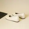 Mocasines de Piel Suave para Mujer Primavera y Otoño 2026 con Aumento Interno de Altura de 5 CM, Suela Gruesa, Punta Dividida y Suela Plana