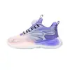 Zapatos deportivos de cuero para niños, estilo primaveral, de malla, transpirables, de tamaño mediano y grande, para baloncesto, para correr y entrenar.