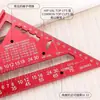 Fabricante de Reglas de Tres Lados de Múltiples Especificaciones, Escuadras de Triángulo de Aleación de Aluminio de 45 y 90 Grados, Reglas de Ángulo Recto para Carpintería con Escalas Multifuncionales