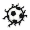 Série de Futebol Transfronteiriça Plástico Macio de PVC Flor de Gota para Cadarço Acessórios para Buraco de Sapato Fivela de Sapato para Festa de Clube de Futebol Acessórios