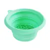 Bacia Dobrável de Silicone para Banho de Gelo, Bandeja de Gelo Portátil, Bacia de Silicone para Terapia com Gelo Facial e Corporal, Bacia Lavável para Banho de Gelo ao Ar Livre