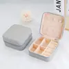 Caja de Almacenamiento de Joyería Transfronteriza Simple Portátil para Joyería Pendientes Collar Anillo Caja Pequeña de Joyería Lista para la Venta